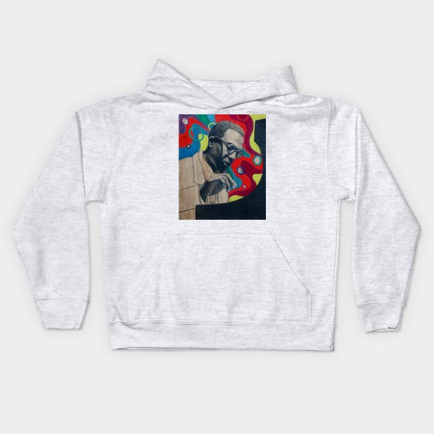 Thelonious Monk "An Authoritative Voice" Kids Hoodie by todd_stahl_art
